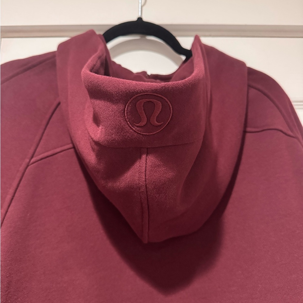 Auth. ✅ Lululemon Oversized Full Zip Scuba in “Garnet” Size XL/XXL ❤️💜 - Picture 9 of 10